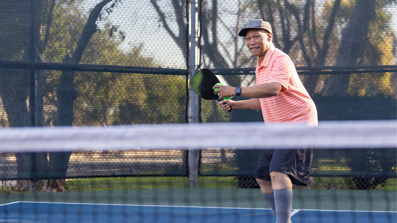 Male pickleball player lifestyle